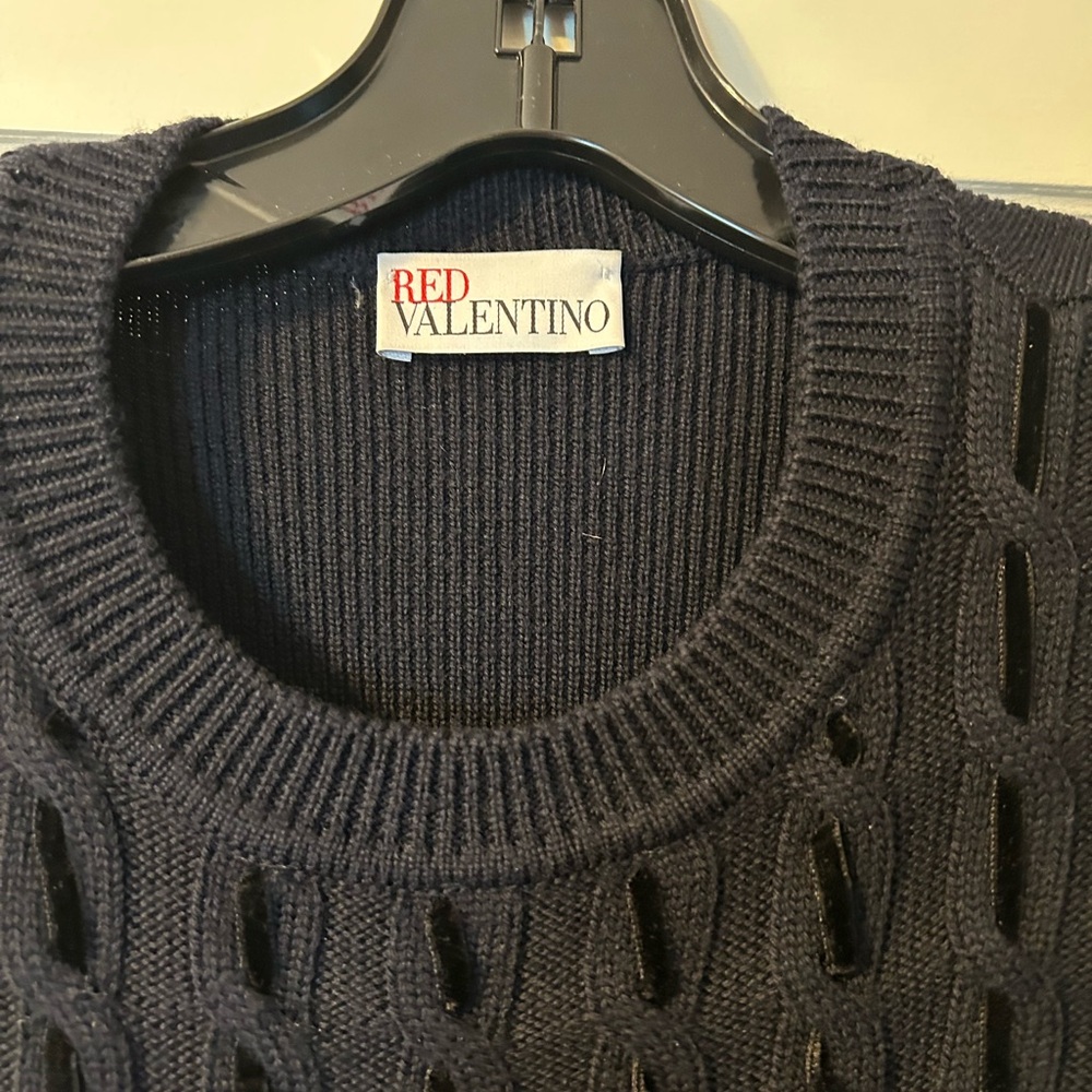 Gorgeous LBD Red Valentino black knit dress size small